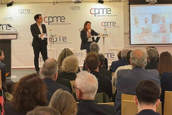 Photo d'une conférence menée par la CPME de l'Oise à Beauvais qui accompagne les dirigeants des TPE et PME dans le développement de leur entreprise